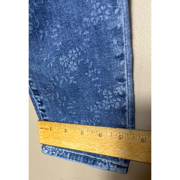 Gap Girlfriend Jeans Floral Print Distressed Skinny Womens Coquette Grunge 2/26 - Picture 7 of 9